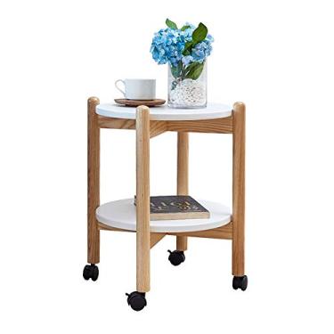 Imagem de Mesa de centro para sofá, mesa lateral, café, lanche, mesa de armazenamento, casa com rodas, sala de estar, escritório