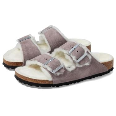 Imagem de Birkenstock Arizona Shearling feminino, Roxo desbotado, 6-6.5 Narrow