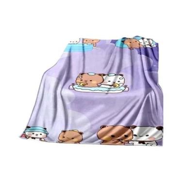 Imagem de Cobertor De Flanela Quente Para Crianças Com Estampa De Urso Em Desenh