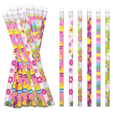 Imagem de Zhirlyn Lápis de Páscoa em massa para dia da Páscoa, lápis de madeira com borrachas e lindos lápis divertidos (48)