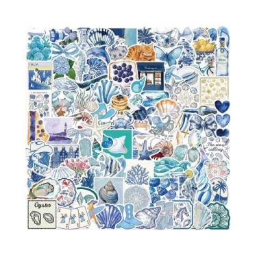 Imagem de Adesivos De Desenhos Animados Do Mundo Marinho Azul Para Laptops, Tele
