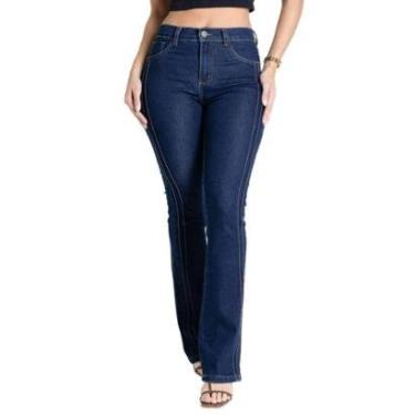 Imagem de Calça Jeans Sawary Boot Cut - 281074 - Azul escuro 44-Feminino