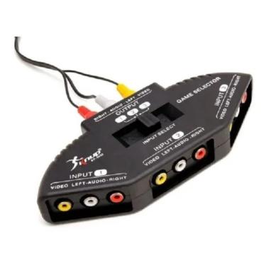 Imagem de Seletor Chaveador Comutador Switch Av Rca 3x1 Video Composto