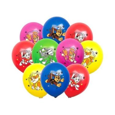 Imagem de Balões Paw Patrol 10pcs Balões De Látex De Cachorro Em Desenho Animado