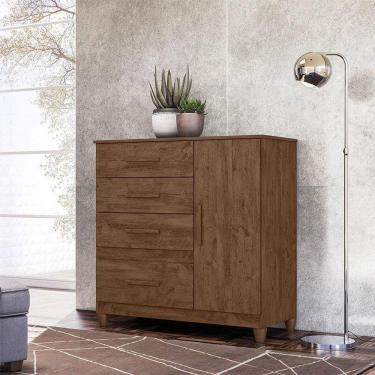 Imagem de Cômoda Sapateira Ambiente Vênus Castanho Wood Flex Com Pés - Moval