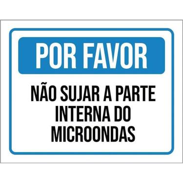 Imagem de Placa Sinalização - Por Favor Não Sujar Microondas 36X46