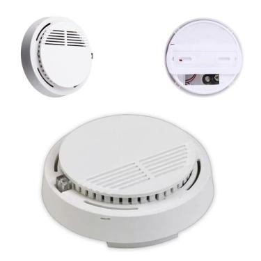 Imagem de Detector De Incendio Alarme Fumaca Fogo Sensor Fotoeletrico Seguranca 