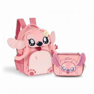 Imagem de Kit Escolar Stitch Pelúcia Mochila + Estojo Box - Luxcel