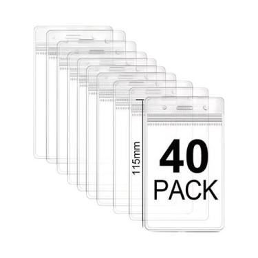 Imagem de Porta-Cartões Transparente À Prova d'Água, Protetor De Crachá De Ident