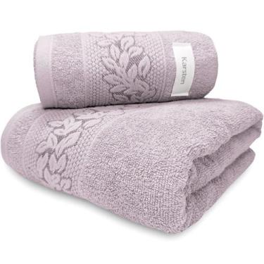 Imagem de Jogo de Banho Karsten Provence 2 Peças 100% Algodão - Barra em Floral 
