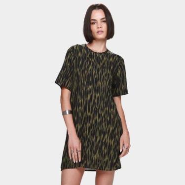 Imagem de Vestido Colcci Casual Feminino, Verde, Preto, P