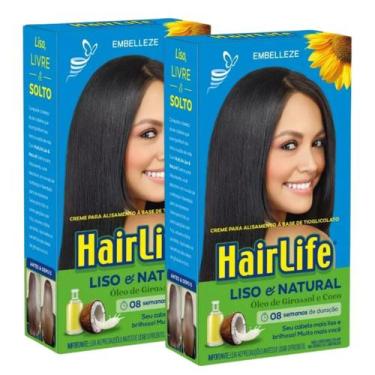 Imagem de HairLife Creme de Alisamento Capilar Embelleze 180g Liso & Natural Qua