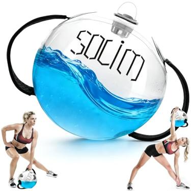 Imagem de Solim Pesos de água Aqua Bag em forma de bola, saco de areia para treino alternativo de força bolsa de areia bolsa de areia portátil estabilidade equipamento fitness melhor núcleo e treinamento de