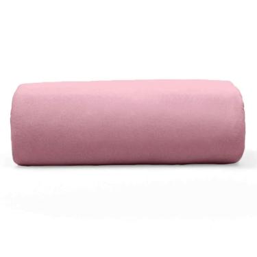 Imagem de Lençol Basic Queen 100% Algodão em Malha Penteada com Elástico Liso Rose Blush