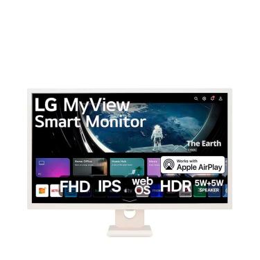 Imagem de Monitor Myview Smart 32SR50F-W 32" Full HD IPS Branco com Webos 23 e Streaming Bivolt