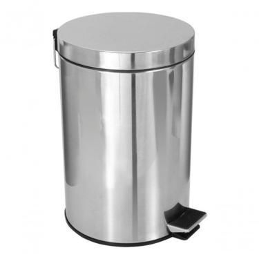 Imagem de Lixeira de 20 Litros em Aço Inox com Pedal para Abertura Suave e Acabamento Moderno Inox
