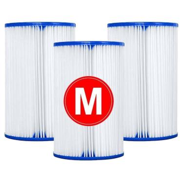 Imagem de Kit 3 Refil Cartucho Filtrante para Bomba de Piscina Tipo m Alta Performance VG Plus