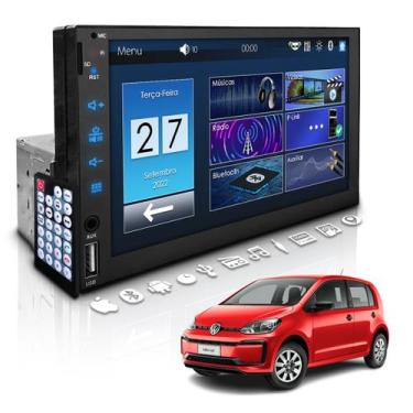 Imagem de Central Multimídia Universal 1 Din Mp5 Bt Espelha Dvd Volkswagen Up - 
