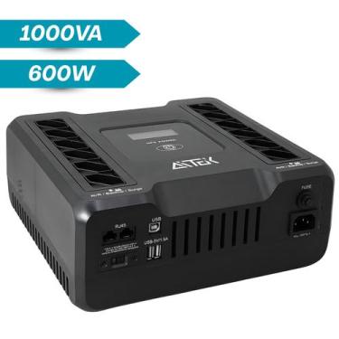 Imagem de NoBreak 1000VA 600W Aitek ANBOL1000 Senoidal Simulada USB RJ45  Ideal 