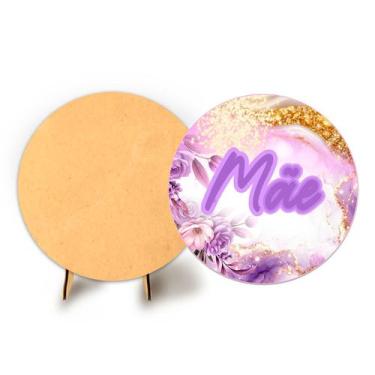 Imagem de Painel Festa Redondo C/ Elástico Veste Fácil 50cm Dia das Mães + Supor