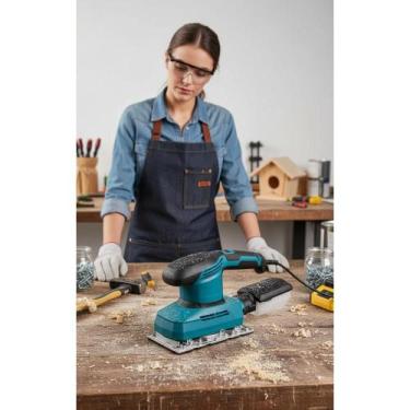 Imagem de Lixadeira Elétrica Orbital 240W Velocidade Variável Azul - Congratulat