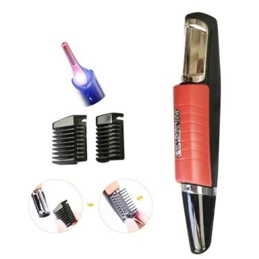 Imagem de Maquina De Cortar Cabelo Aparador Pelos Sem Fio Led 6 Em 1 Kit Complet