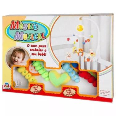 Imagem de Móbile Musical Giratório Infantil Abelha Berço Bebê Braskit