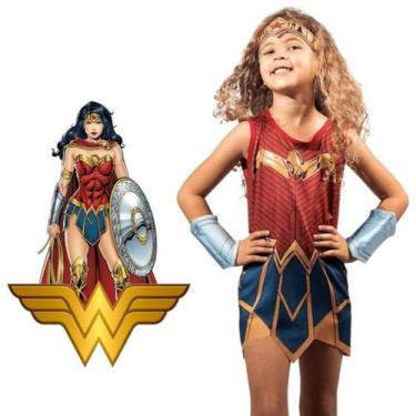 Imagem de fantasia mulher maravilha com acessórios infantil original - Baby Brin