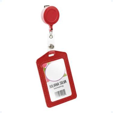 Imagem de Porta Crachá Roller Clip Retrátil Protetor Flexível Vertical - Hxt, Ve