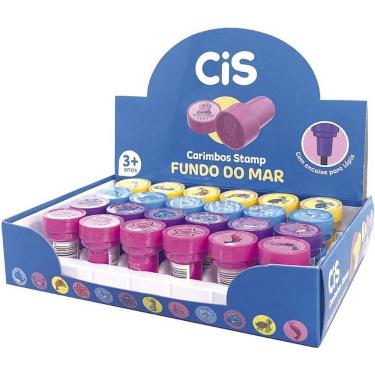 Imagem de Carimbo Pedagógico Sertic CIS Stamp Fundo do Mar Kit com 24 Unidades 12 Modelos