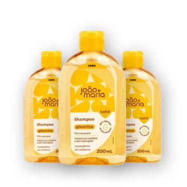 Imagem de Kit 3 Shampoo João E Maria Bebê 200ml Glicerina Cimed