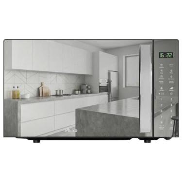 Imagem de Micro-ondas Philco 28L Prata Espelhado PMO31S, Prata, 110V