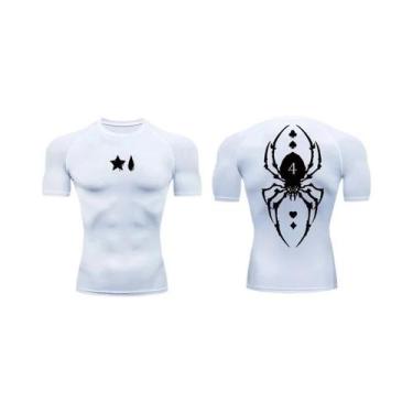 Imagem de Camisa De Compressão Masculina De Manga Longa Com Estampa De Aranha, S