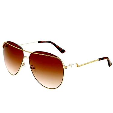 Imagem de Óculos de Sol Estilo Piloto Aviador Luxuoso Moda Fashion FENCHI com Proteção Uv400 (C1)