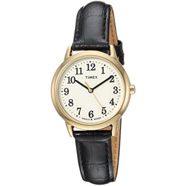 Imagem de Timex Relógio feminino Easy Reader com pulseira de couro de 30 mm