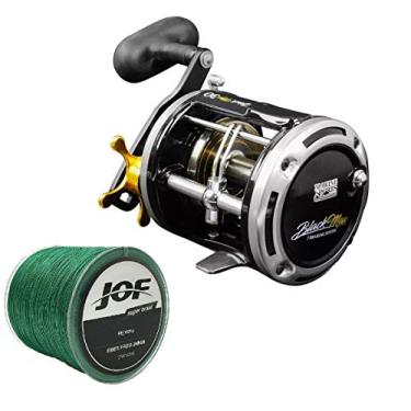 Imagem de Carretilha Pesca Perfil Alto Black Max 30 e Linha Multi 300m