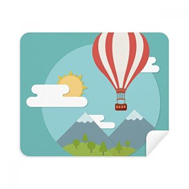 Imagem de Pano de limpeza com balão de ar quente, 2 peças, tecido de camurça