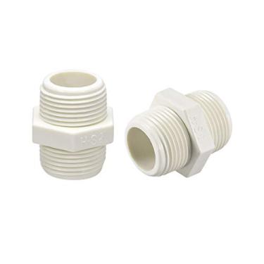 Imagem de uxcell — Conector adaptador de rosca macho G3/4 X G3/4 de PVC
