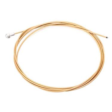 Imagem de Tbest Cabo de freio de bicicleta, linha de freio de aço inoxidável cabo de engrenagem nano dourado interno PTFE cabo de câmbio de bicicleta conjunto de fio de freio de bicicleta (linha de freio de estrada 1,7 metros) bicicleta e suprimentos de reposição