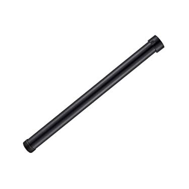 Imagem de 1pcs Tubo de extensão preto de 40CM para torneira de chuveiro extra estender tubo ouro branco cor universal interface estender tubos, bronze preto, 30CM