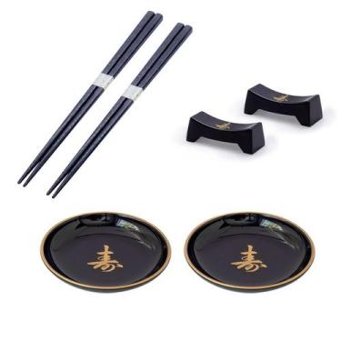 Imagem de Kit Oriental Japonês Hashi  Molheira E Descanso Hashi 30 Pçs - Ac