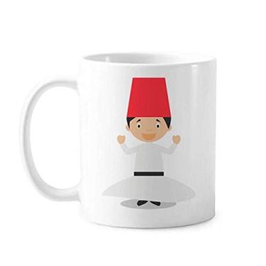 Imagem de Caneca de cerâmica com desenho Dervishe branco em cerâmica para café e porcelana