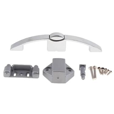 Imagem de Bothyi Botão de pressão tipo alça de puxar botão para armário de porta RV Yacht Camper, escovado, pérola, superfície cromada brilhante para escolher, cromo brilhante 128 mm