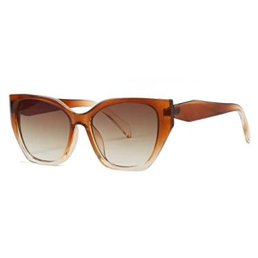 Imagem de armação de óculos de olho de gato de cor doce clara para mulheres óculos quadrados tons de óculos de sol femininos, 12, tamanho único