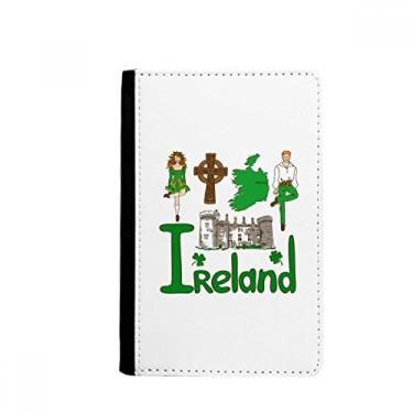 Imagem de Porta-passaporte com estampa de marco nacional da Irlanda, porta-cartões Notecase Burse