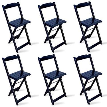 Imagem de KIT 6 CADEIRAS DOBRÁVEIS MADEIRA PRETA - TARIMATÃ