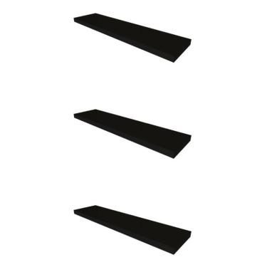 Imagem de Conjunto com 3 Prateleiras Deven Preto 30 cm