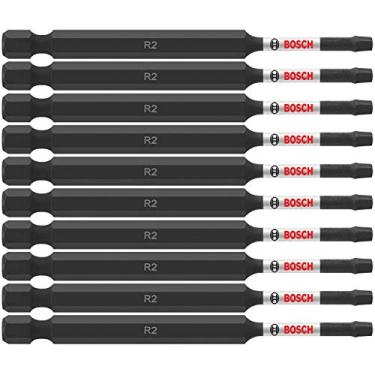 Imagem de BOSCH ITSQ235B Pacote com 10 brocas elétricas de parafusamento quadradas #2 resistentes a impactos