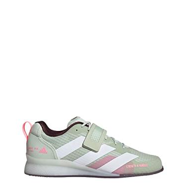 Imagem de adidas T nis adulto unissex Adipower para halterofilismo 3 Cross Trainer, Verde linho/branco nuvem/rosa feixe, 10