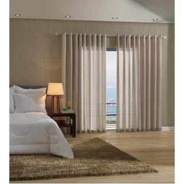 Imagem de Cortina Duo Sorrento 4,20x2,80m Nude - Bella Janela